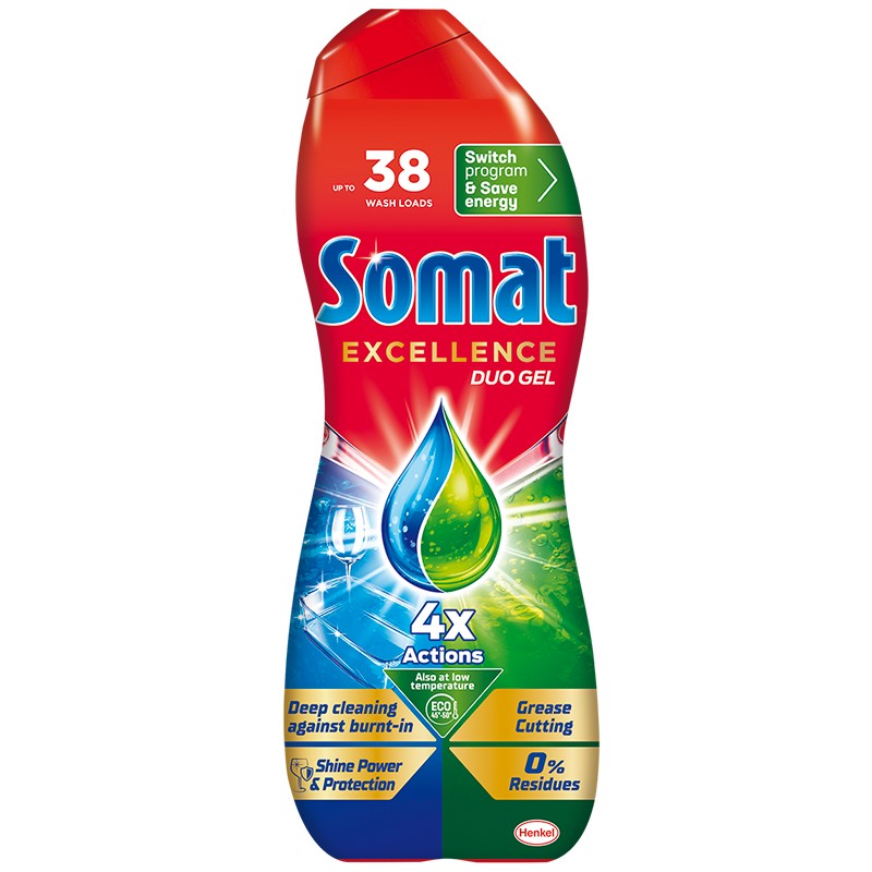 Dishwasher Gel Somat Excellence 45 Doses EBag Bg