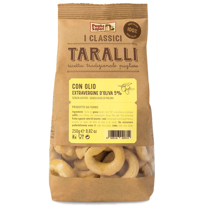 Taralli Puglia Sapori With Olive Oil Extra Virgin EBag Bg