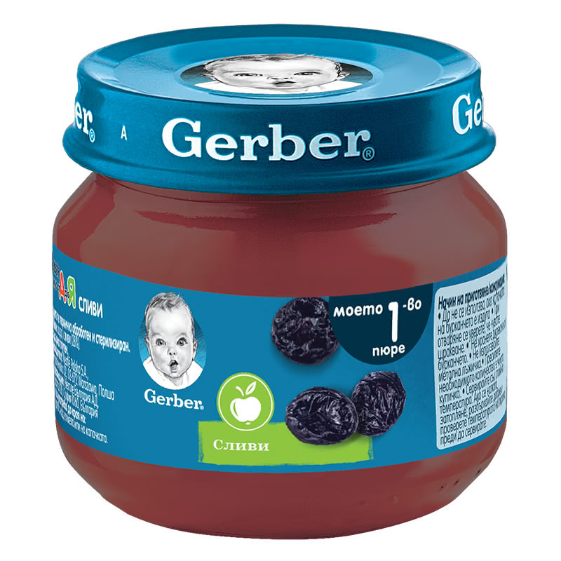 Nestle Gerber mashed Plums at a price of 2.09 lv. online - eBag.bg