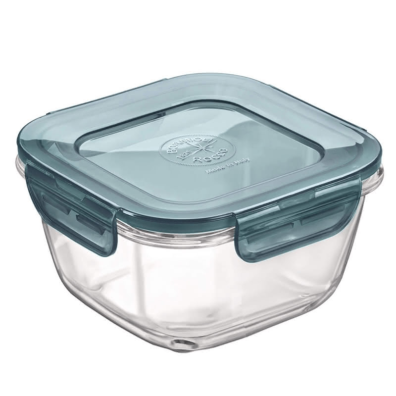 Square Glass Bowl Bormioli Rocco Frigoverre with Lid 14 x 14 cm - eBag.bg