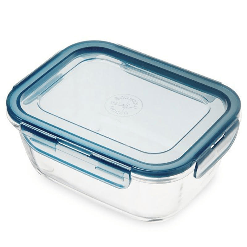 Rectangular Glass Bowl with Lid 18 x 14 cm for 21.99 lv. - eBag.bg