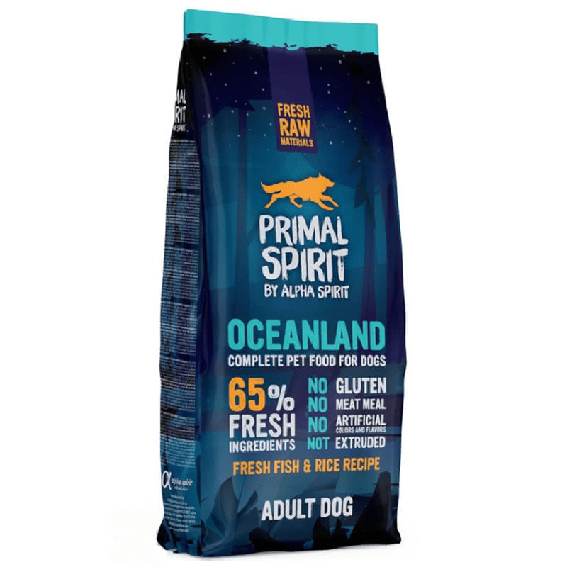 Dog Food Primal Spirit Oceanland Dry with 45% Fresh Fish and 20% Fresh ...