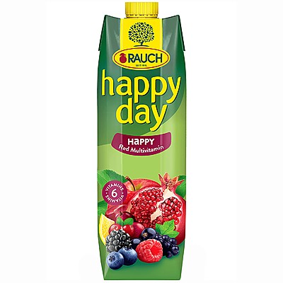 Плодова напитка Rauch Happy Day Happy Червен Мултивитамин 25%