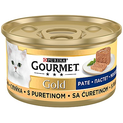 Храна за Котки Purina Gourmet за Котки в Зряла Възраст Пастет с Пуйка