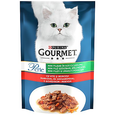 Храна за Котки Purina Gourmet Perle за Котки в Зряла Възраст Говеждо в Сос Пауч