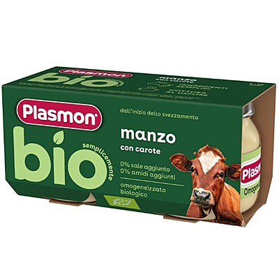 Био Пюре Plasmon Говеждо и Моркови 6м+