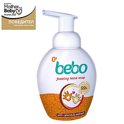 Течен Сапун на Пяна bebo 99% Натурален с Екстракт от Невен 0г+