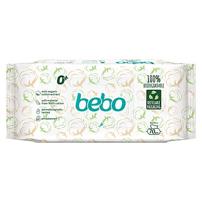Мокри Кърпички bebo 100% Биоразградими