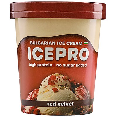 Протеинов Сладолед IcePro Червено Кадифе без Добавена Захар