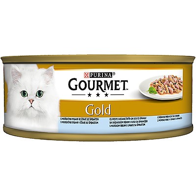 Храна за Котки Gourmet Gold Двойно Удоволствие Риба и Спанак